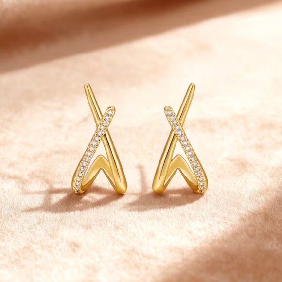 14K Gold Womens 1ct Diamond Twisted Knot Style Earrings 14 K Silver Jewelry NEW - Picture 8 of 9